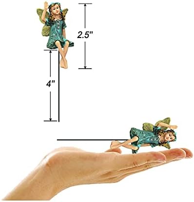 Fairy Garden Accessories Outdoor Indoor, 6pcs Miniature Fairies Figurines for Pot Plants and Mini Garden Lawn Decorations