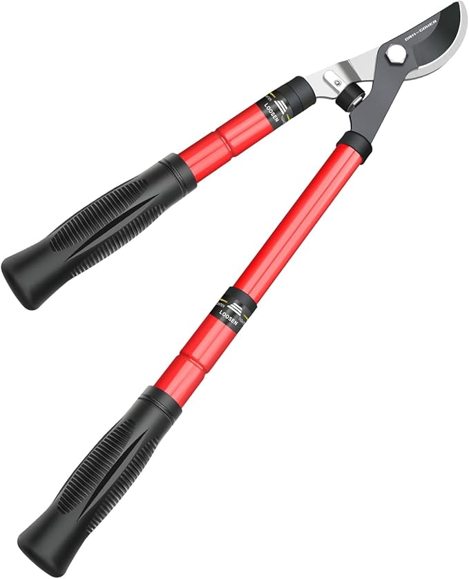 Extendable Bypass Lopper, Garden Tree Trimmer with Sharp SK5 Blade and 17"-23" Telescopic Handle, Branch Cutter Cutting up to 2"