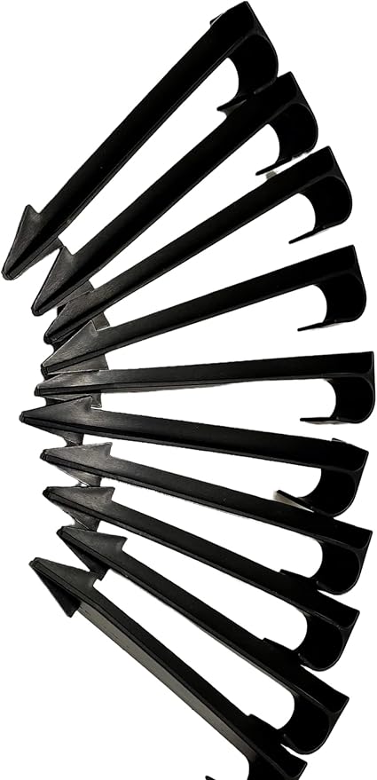 EMBerg Outdoor Drip Irrigation Tubing Garden Soaker Hose Hold-Down Anchor Stakes to Keep Your Hose Secured to The Ground - Great for Robotic Lawn Mowers! (20 Count)