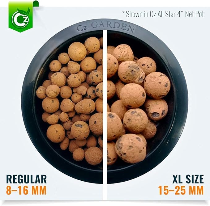 Expanded Clay Pebbles LECA Grow Media for Plants, Orchids, DWC Hydroponics, Aquaponics, Aquaculture Garden Soil Additive Conditioner Amendment Ceramsite Aggregate Cz Garden