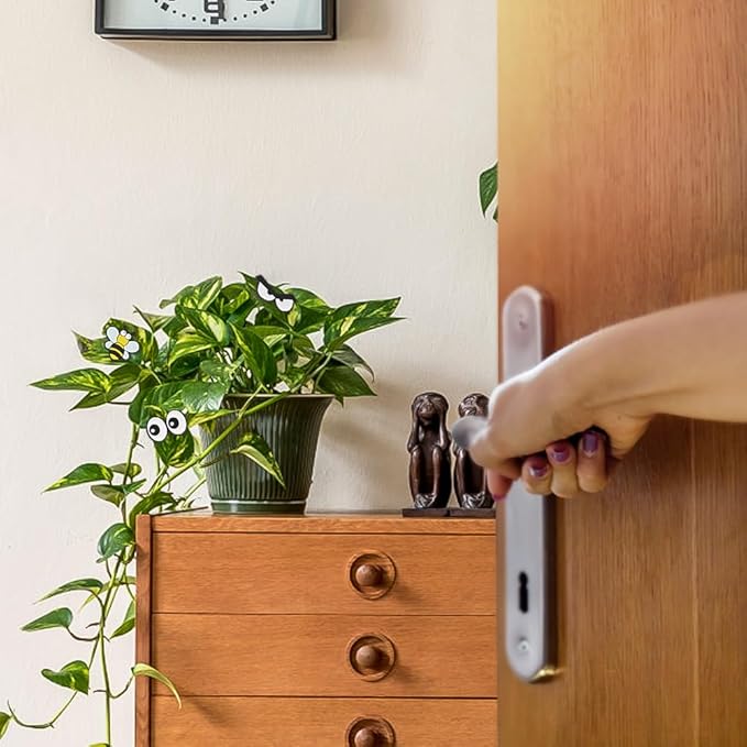 AUAUY Plant Magnets Eyes for Potted Plants, 6PCS Silicone Plant Safe Magnet Charms for Inoor Plant, Cute Plant Accessories Unique Gifts for Plant Lovers Women, Kids