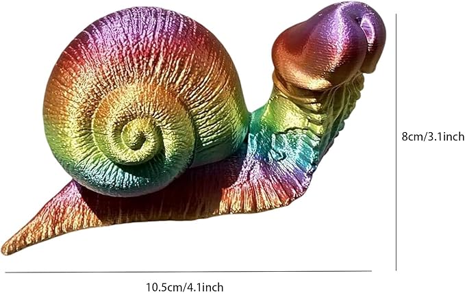 Evil Turtle Penis Outdoor Garden Statues, Funny of Tortoise Sculptures Yard Decorations Lawn Ornaments Decor Inappropriate Weird Gifts for Women Housewarming Mother's Day (Snail)