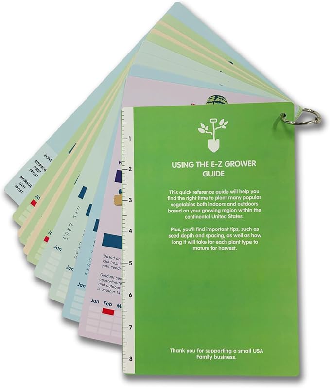 EZ Grower Garden Planner | Tips & Tricks | Gardening Zones for 20 Common Vegetables | Perfect for Beginners | Made in USA