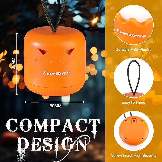 EverBrite 3-Pack Halloween Pumpkin Lantern & 3-Pack Halloween Hanging Ghost Lights