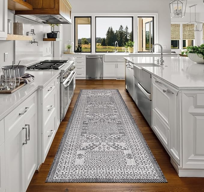 Keen Home Design Terrace Outdoor Runner Rug - 2x8 Washable Indoor/Outdoor Rug for Patio, Kitchen, Balcony, Beach, Garden, Deck and Porch, Size: 2'2"x7'7"