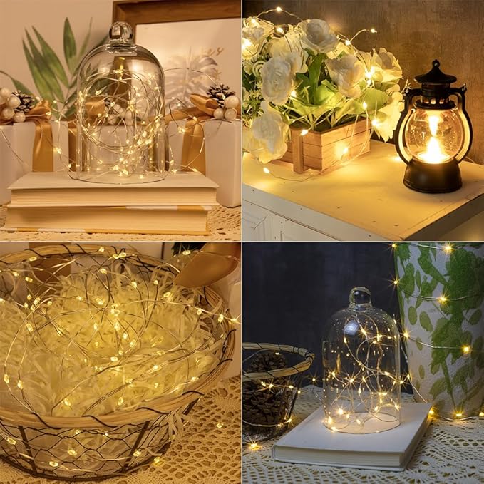 Fairy Lights Plug in,2Pack 100FT 300 LEDs Waterproof Led String Lights,Twinkle Light with 8 Modes Remote for Outdoor Indoor Christmas Wedding Birthday Garden Party Decorations,Warm White