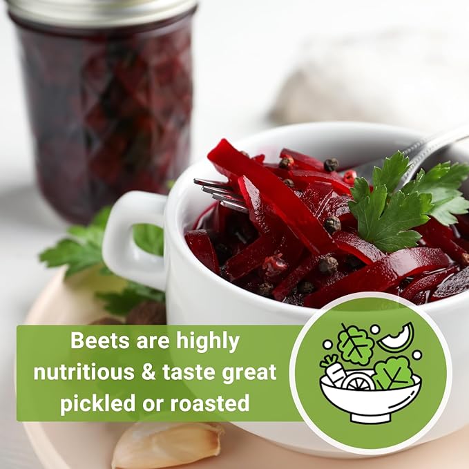 Sow Right Seeds - Detroit Dark Red Beet Seeds for Planting - Non-GMO Heirloom Packet with Instructions to Plant & Grow an Outdoor Home Vegetable Garden - Nutritious, Cold Hardy, and Productive (2)