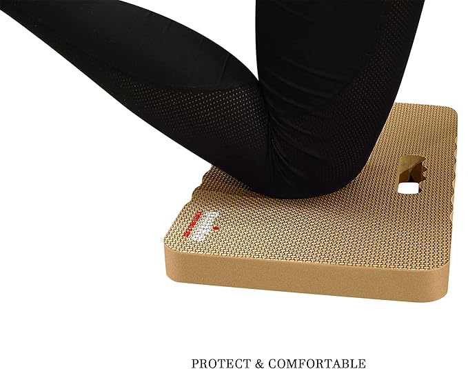 Extra Thick Kneeling Pad Comfy Foam Kneeler Mat Garden Knee Pad Cushion for Gardening Planting Yard Work Prayer Yoga Mechanic Exercise Workout Baby Bath 18 x 11 x 1.5 Inch Large Beige 1 Pack