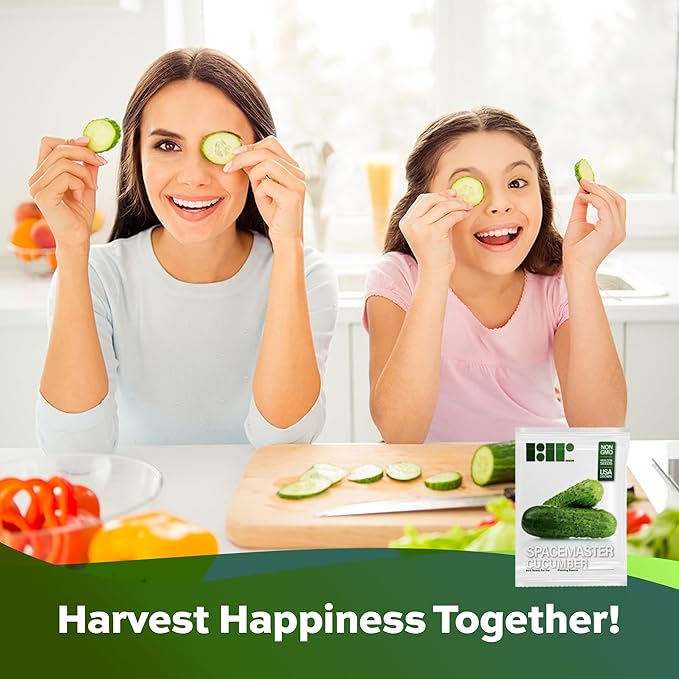 Spacemaster Cucumber Seeds - Heirloom Non-GMO USA Grown - Compact Bush Variety Produces 8" Cucumbers on Compact Vines Perfect for Small Spaces and Container Gardening - by RDR Seeds