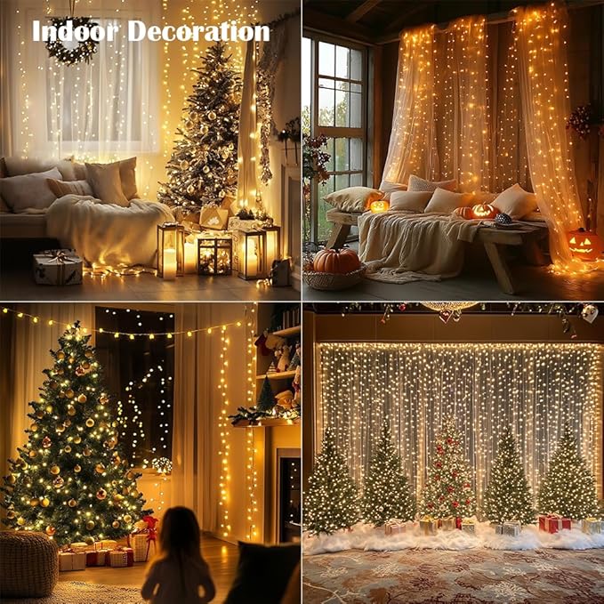 Fairy Lights Plug in,328FT 1000 LEDs Waterproof Led String Lights,Twinkle Light with 8 Modes Remote for Outdoor Indoor Christmas Wedding Birthday Garden Party Decorations,Warm White