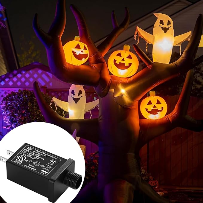 Replacement Yard Inflatable Adapter Power Supply Adaptor - 12V 1.5A 1Pcs - Inflatable Plug Replacement Class 2 Power Supply - for Halloween Yard Blow Up Decorations
