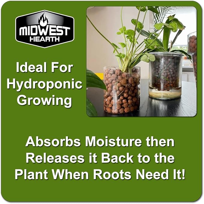 Expanded Clay Pebbles - Natural Organic LECA for Hydroponic Growing Gardening (5-lb Bag)