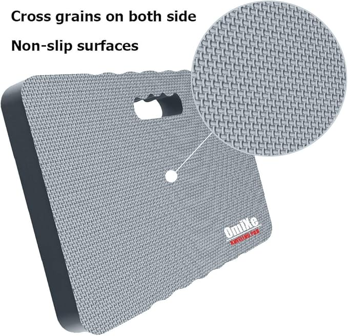 Extra Thick Kneeling Pad Comfy Foam Kneeler Mat Garden Knee Pad Cushion for Gardening Planting Yard Work Prayer Yoga Mechanic Exercise Workout Baby Bath 18 x 11 x 1.5 Inch Large Grey 1 Pack