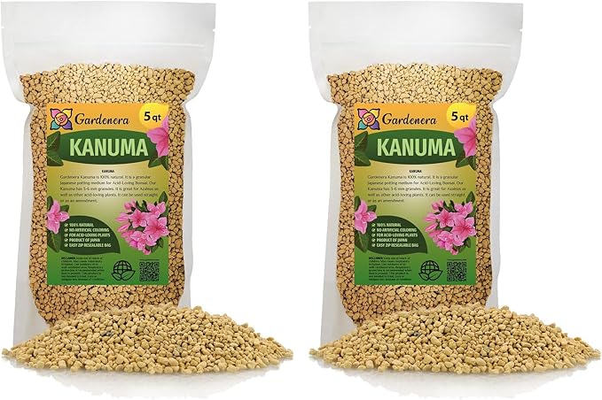 Experience The Benefits of Gardenera's Kanuma Soil Amendment - Ideal for Acid-Loving Plants and Bonsai Trees - 10 Quart