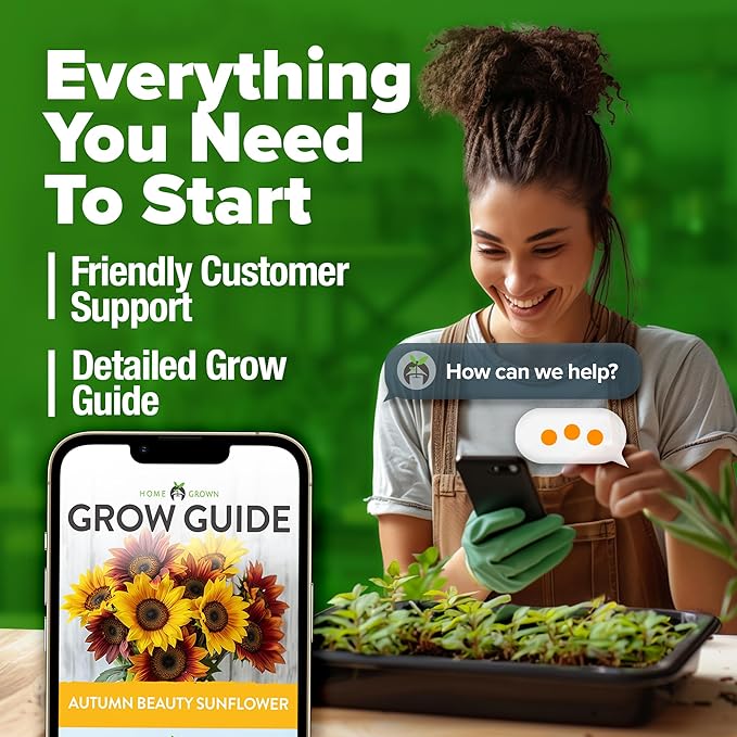 HOME GROWN Autumn Beauty Sunflower Seeds to Plant - 40 Heirloom and Non-GMO Sunflower Seeds for Planting - Blooms for Pollinator Support, and Ornamental Flower Garden (Helianthus annuus)