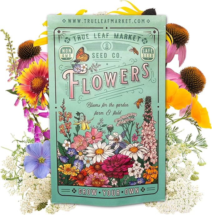 All Annual Wildflower Seeds Mix β 1 lb, 16,000+ Seeds β 21 Flower Varieties Including Poppy, Indian Blanket, Flax β Attracts Pollinators β Bulk Wildflower Seed for Planting