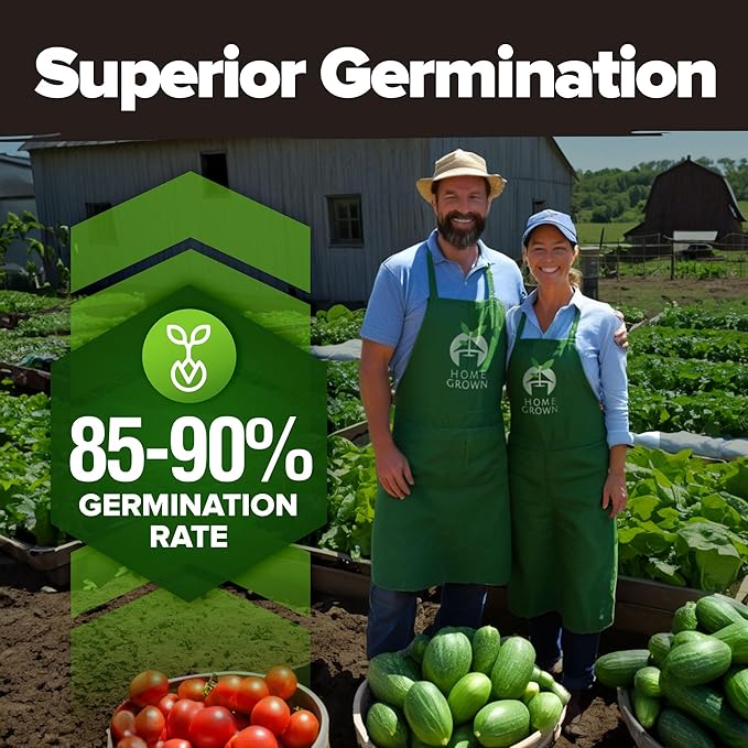 HOME GROWN 55 Vegetable Seeds Pack | Spring, Fall, Winter Heirloom Vegetables | Non-GMO Garden Survival Seed Vault - Prepper Gear Supplies | Gifts for Men Women Gardeners