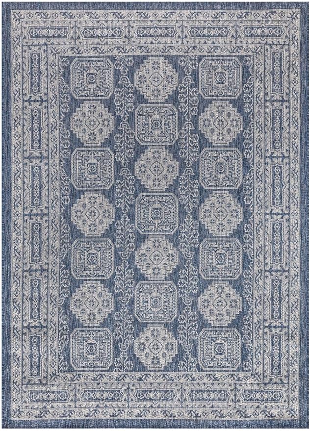 Keen Home Design Terrace Outdoor Area Rug - 5x8 Washable Indoor/Outdoor Rug for Patio, Kitchen, Balcony, Beach, Garden, Deck and Porch, Size: 5'3"x7'7"