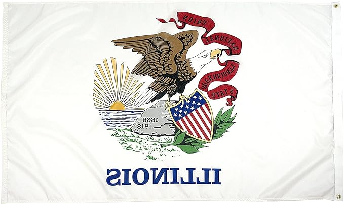 FlagSource Illinois Nylon State Flag, Made in the USA, 3x5'
