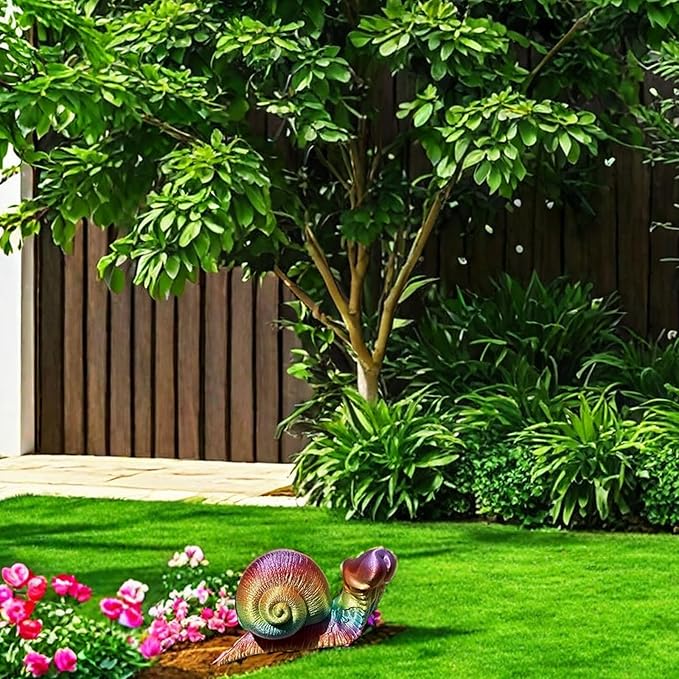 Evil Turtle Penis Outdoor Garden Statues, Funny of Tortoise Sculptures Yard Decorations Lawn Ornaments Decor Inappropriate Weird Gifts for Women Housewarming Mother's Day (Snail)