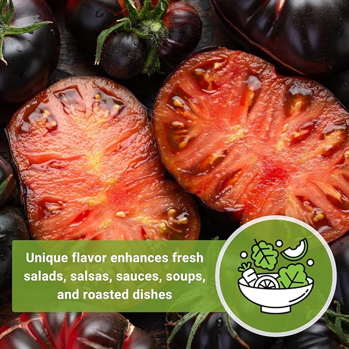 Sow Right Seeds - Black Beauty Tomato Seeds for Planting - Non-GMO Heirloom Packet with Instructions to Plant an Outdoor Home Vegetable Garden - Rare Deep Purple Slicing Variety - Sweet Flavor (3)