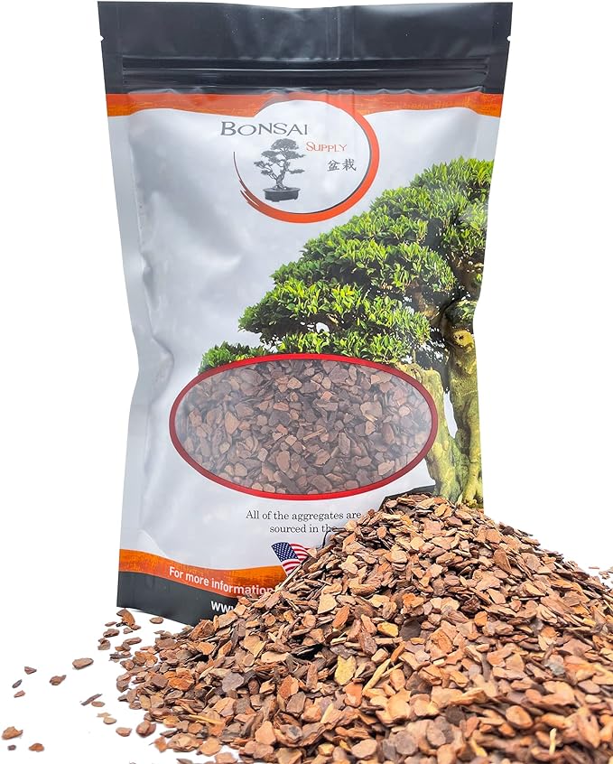 Pine Bark Nugget Fines | 2qt | ΒΌβ Particle Size | Great for Bonsai, Succulents, Cactus, Orchids| The Bonsai Supply