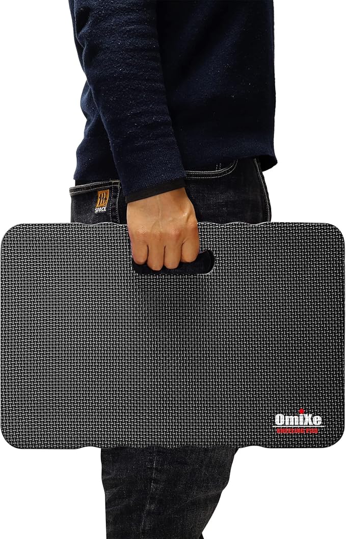 Extra Thick Kneeling Pad Comfy Foam Kneeler Mat Garden Knee Pad Cushion for Gardening Planting Yard Work Prayer Yoga Mechanic Exercise Workout Baby Bath 18 x 11 x 1.5 Inch Large Black 1 Pack