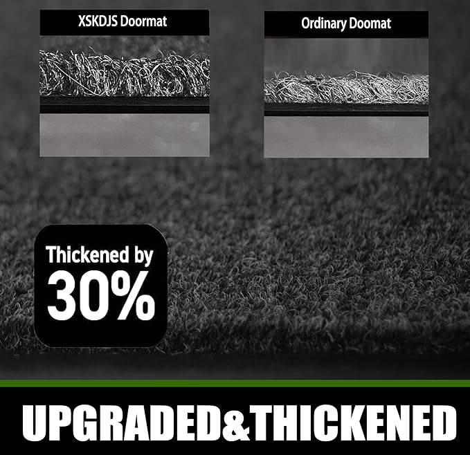 Commercial Grade Entrance Mat 4x6Ft Brush Step Entrance Rug with Striped Pattern&Rubber Border Indoor Outdoor Low Profile Rubber Entry Carpet Mat for Hallway,Home,High Traffic Area