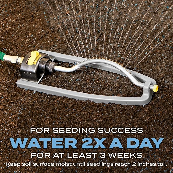 Scotts Turf Builder Grass Seed Kentucky Bluegrass Mix with Fertilizer and Soil Improver, Grows Dense, Green Turf, 5.6 lbs.