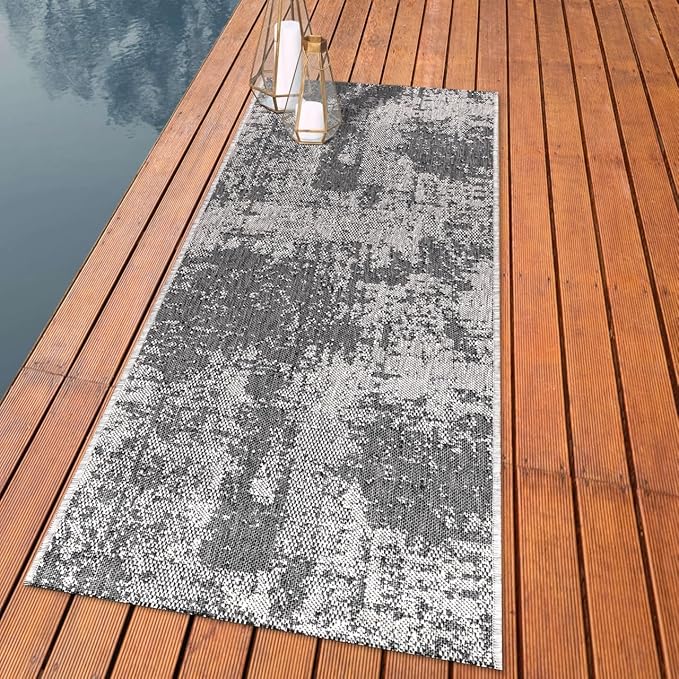 Keen Home Design Terrace Outdoor Runner Rug - 2x6 Washable Indoor/Outdoor Rug for Patio, Kitchen, Balcony, Beach, Garden, Deck and Porch, Size: 2'2"x5'7"