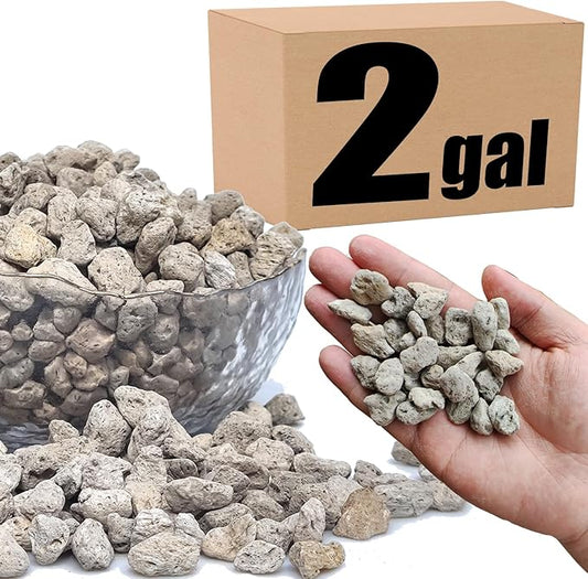 Organic Pumice for Bonsai and Horticultural 100% Natural (2 gallons, 1/2 inch)
