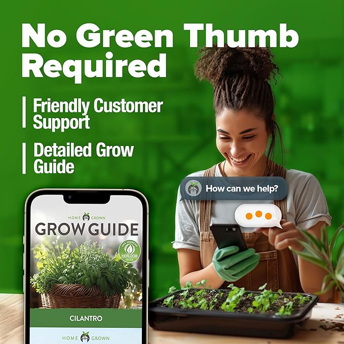 HOME GROWN π¨π¦π π£π₯ππ ππ¨π  1000+ Cilantro Seeds for Planting Indoors or Outdoors - Non-GMO Heirloom Herbs, Coriander Plant Seeds - Complete Your Herb Seeds Collection for Your Indoor Herb Garden