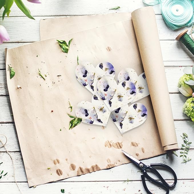 50 pcs Large Purple Hearts – Plantable Seed Paper for Weddings, Gifts, and Life Events (#45s)