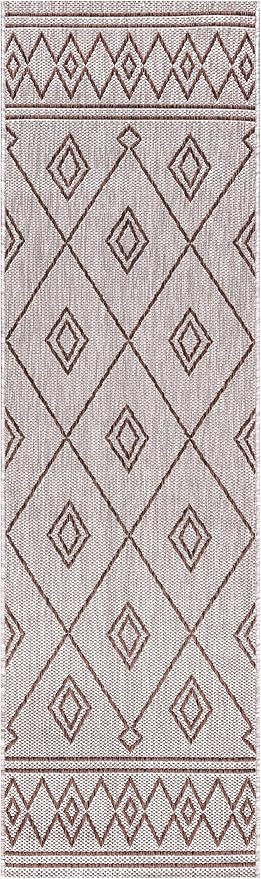 Keen Home Design Terrace Outdoor Runner Rug - 2x12 Washable Indoor/Outdoor Rug for Patio, Kitchen, Balcony, Beach, Garden, Deck and Porch, Size: 2'2"x11'10"