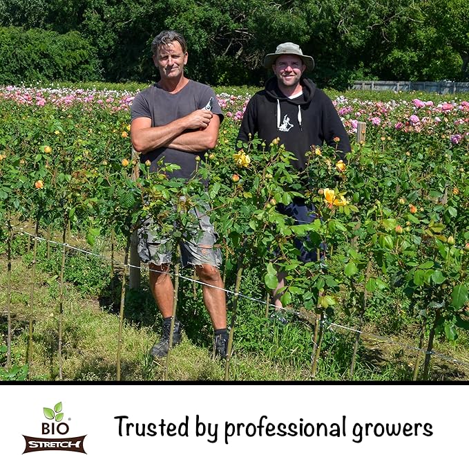 Extra Wide Soft Tree Ties - Strong & Stretchy Support for Large Plants & Young Trees - Cut-to-Length Green Garden Tape for Home & Professional Gardening (26 ft / 8M)