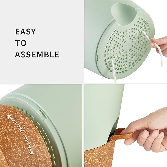 FaithLand 2-Pack 10 Inch Planter Pots for Indoor Outdoor Plants, Self Watering Flower Pots with Deep Reservoir, Green with Terracotta …