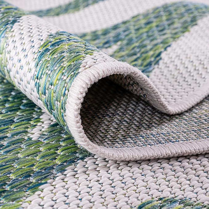 Keen Home Design Terrace Outdoor Area Rug - 4x6 Washable Indoor/Outdoor Rug for Patio, Kitchen, Balcony, Beach, Garden, Deck and Porch, Size: 3'10"x5'7"