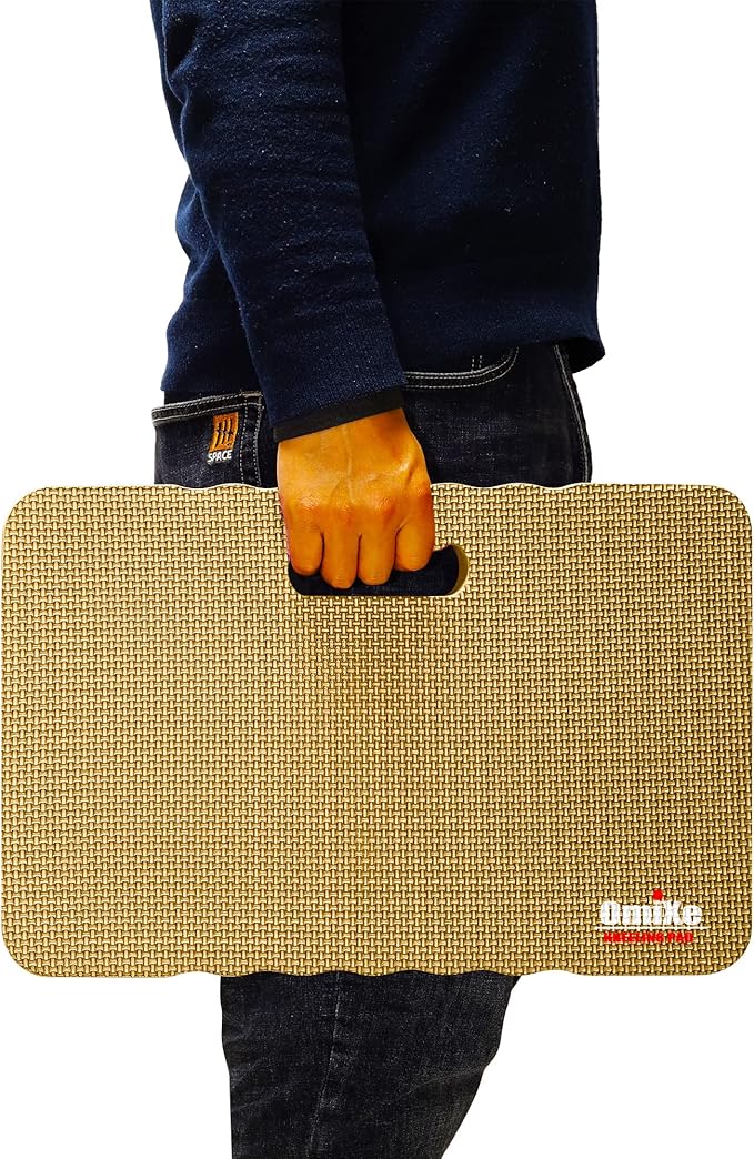 Extra Thick Kneeling Pad Comfy Foam Kneeler Mat Garden Knee Pad Cushion for Gardening Planting Yard Work Prayer Yoga Mechanic Exercise Workout Baby Bath 18 x 11 x 1.5 Inch Large Beige 1 Pack