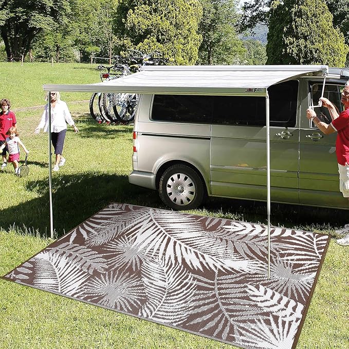 HiiARug Outdoor Rug 5x7Ft Outdoor Plastic Straw Rug Waterproof Outdoor Rugs for Patios Clearance Reversible Patio Mat Outdoor Carpet for Patio Camping Porch Deck RV Camper Backyard