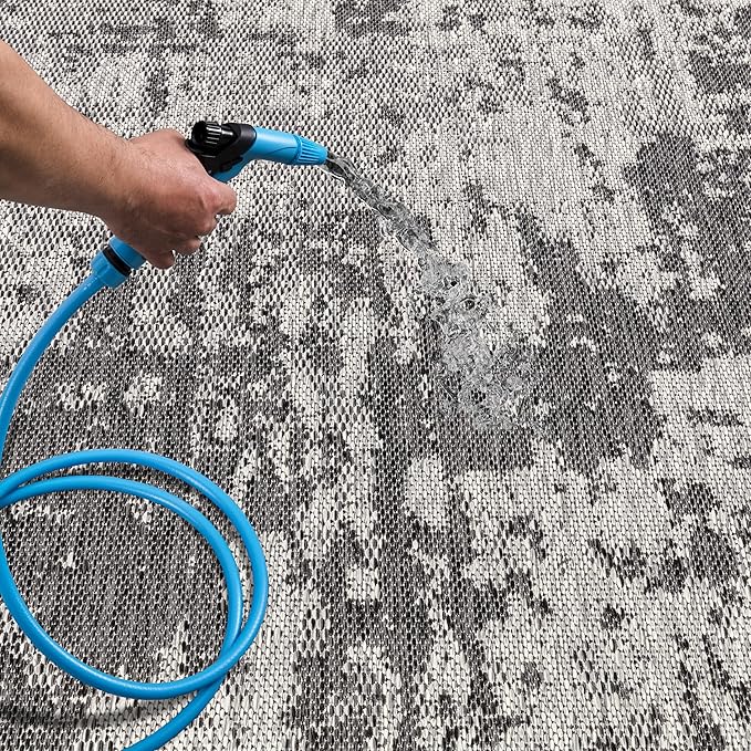 Keen Home Design Terrace Outdoor Throw Rug - 3x5 Washable Indoor/Outdoor Rug for Patio, Kitchen, Balcony, Beach, Garden, Deck and Porch, Size: 3'x5'