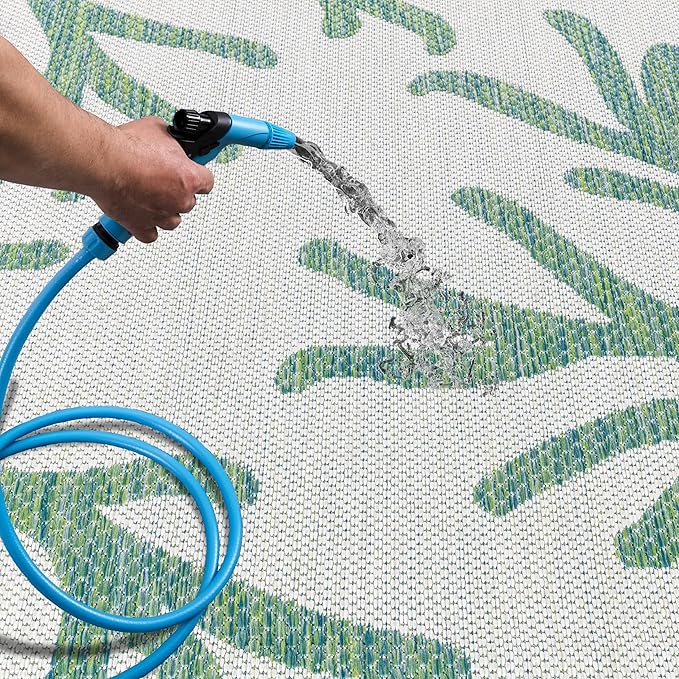 Keen Home Design Terrace Outdoor Throw Rug - 3x5 Washable Indoor/Outdoor Rug for Patio, Kitchen, Balcony, Beach, Garden, Deck and Porch, Size: 3'x5'