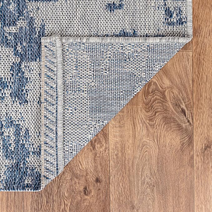 Keen Home Design Terrace Outdoor Area Rug - 4x6 Washable Indoor/Outdoor Rug for Patio, Kitchen, Balcony, Beach, Garden, Deck and Porch, Size: 3'10"x5'7"