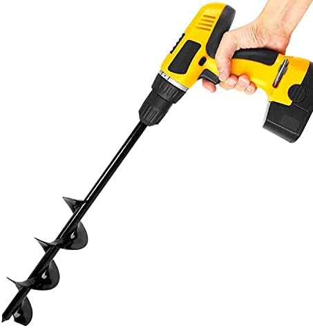 ERYTLLY Bulb Planter, Auger Spiral, Garden Planter Tool 3 x 17.5 inch,Rapid Umbrella Hole Digger for Planting Bulb Seedlings Bedding Tulips, and Digging Weeds Roots