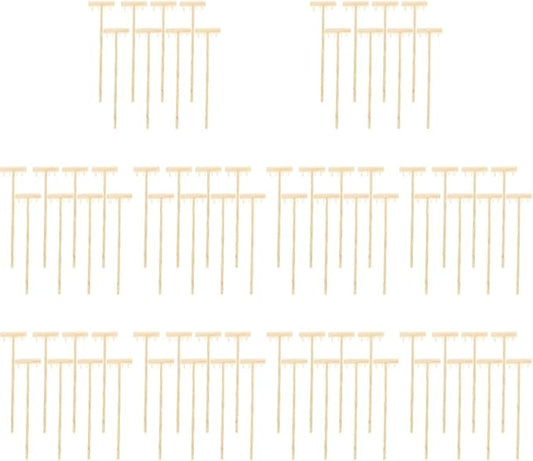 EXCEART 80 Pcs Mini Rake Meditating Sand Zen Hand Decor Zen Garden Accessories Mini Zen Sand Rakes Zen Garden Tools Mini Sand Rake Mini Desktop Rake Wood Child Bamboo Adjustable Toolkit