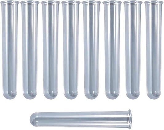 9Pcs Clear Test Tubes for Plant Propagation Station Hydroponic/Flowers for Home Office Desktop Decoration (9Pcs Clear Test Tubes)