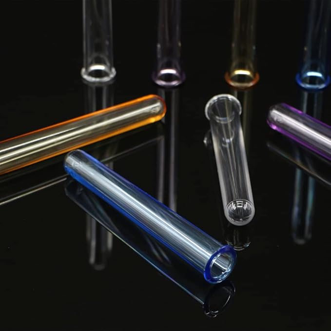 18Pcs Clear Test Tubes for Plant Propagation Station Hydroponic/Flowers for Home Office Desktop Decoration (18pcs)