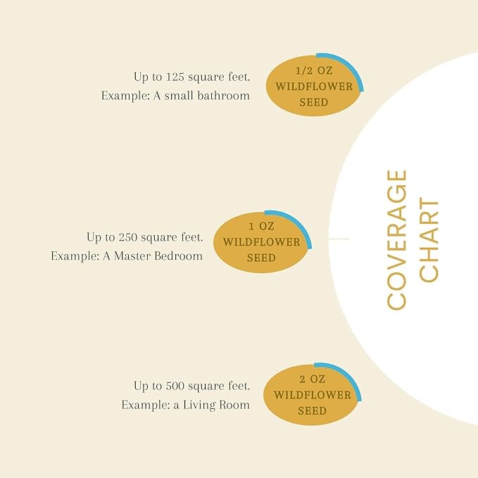 32,500 Seeds Honey Bee Wildflower Pollinator Mix - Perennial & Annual Wild Flowers for Spring & Fall - Planting Outdoors to Save The Bees - California Poppy, Primrose, Bergamot - 1 oz