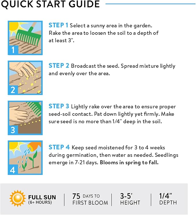 Burpee Wildflower 25,000 Bulk, 1 Bag 18 Varieties of Non-GMO Flower Seeds for Hummingbirds and Butterflies