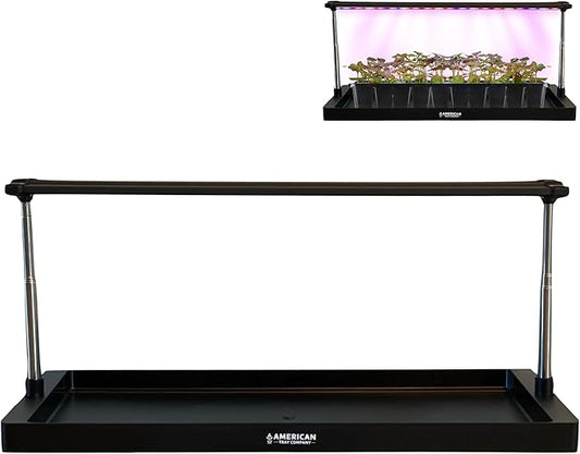 Epic Gardening Seed Starting Grow Light - Full-Spectrum LED with Adjustable Height & Integrated Tray for Indoor Seedlings | Energy-Efficient, Long-Lasting Light with Timer (Standard)