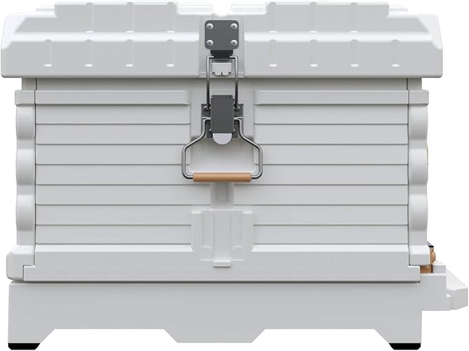 Ergo Insulated 10 Frame Bee Hive Set [NO Frames Included] (Single Hive, White Body Green Entrance)